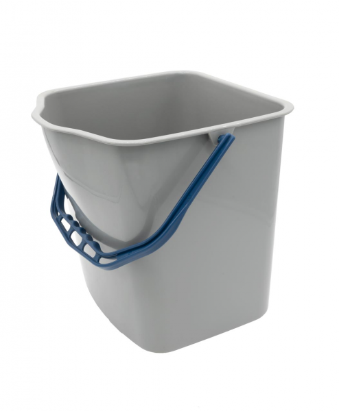 bucket 17 litres, grey, handle blue