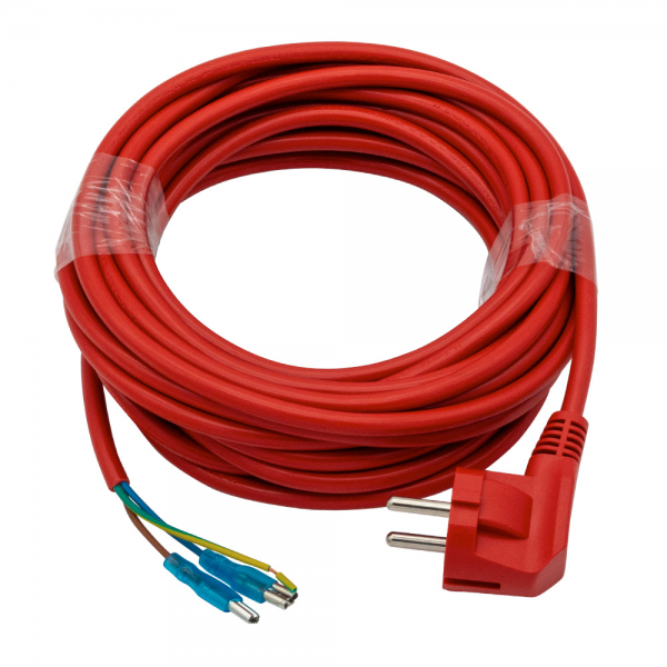 power cord, 7,5m, red