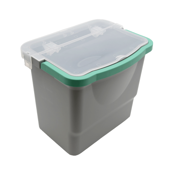 bucket 6 litres, grey, handle green VariX/ CombiX