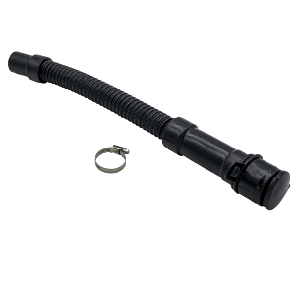 Drain hose with hose clamp