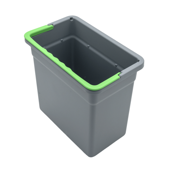 bucket 5 litres, grey, handle green