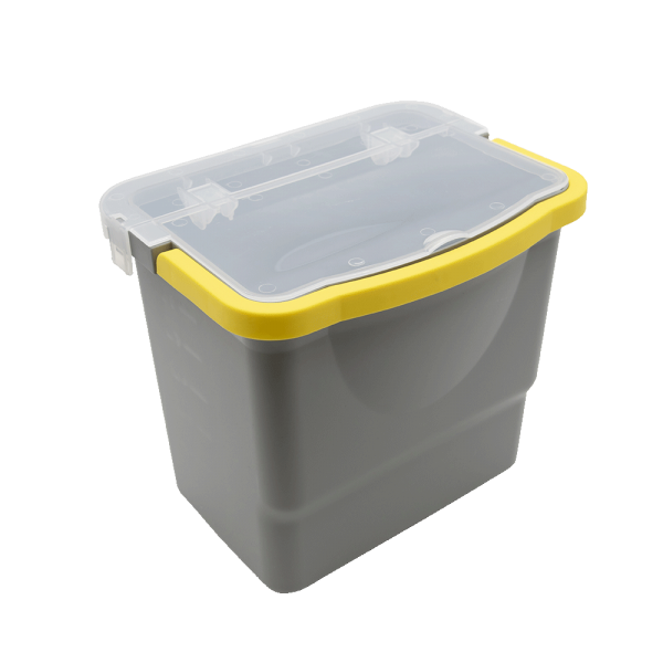bucket 6 litres, grey, handle yellow VariX/ CombiX