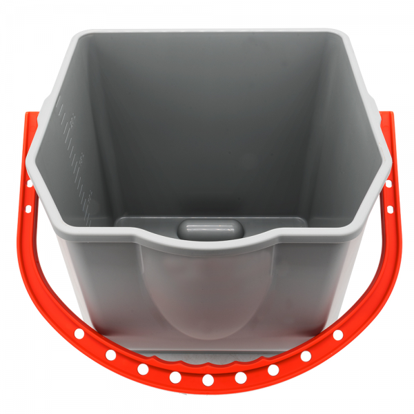 bucket CombiX 25 litres, grey, handle red