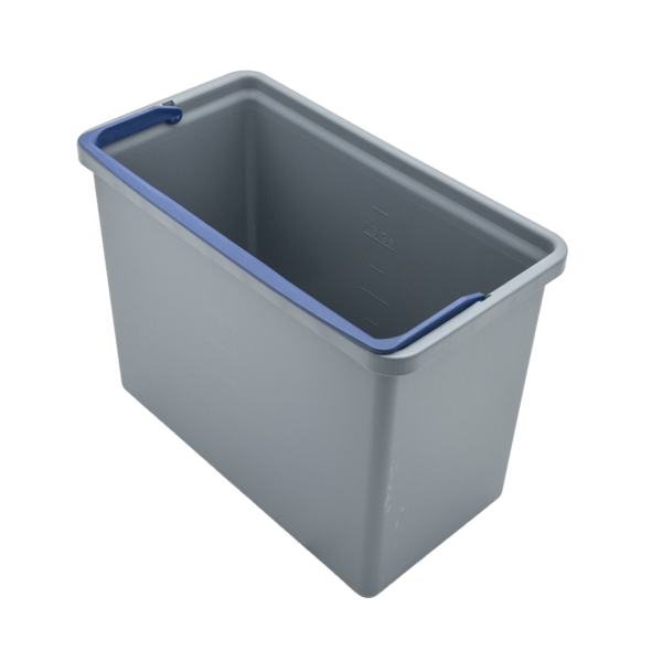 bucket 7 litres, grey, handle blue