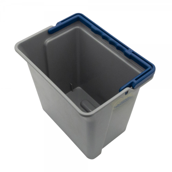 bucket 5 liters, grey, handle blue